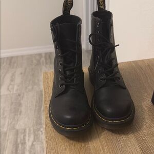 Dr. Martens Black Combat Boots with Chunky Sole